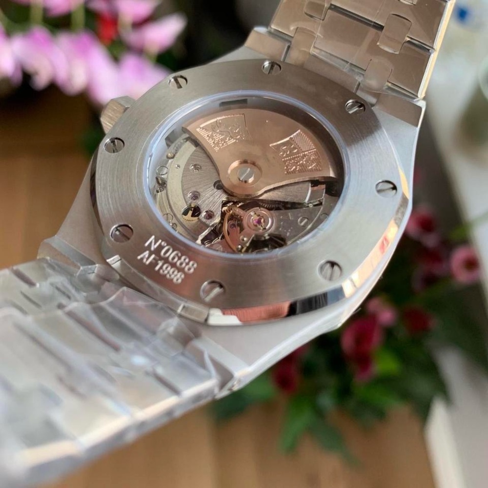 Silver Skeleton Dial Watch Automatic - image 3